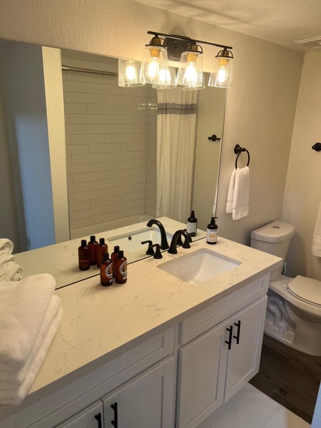 Bathroom with amenities