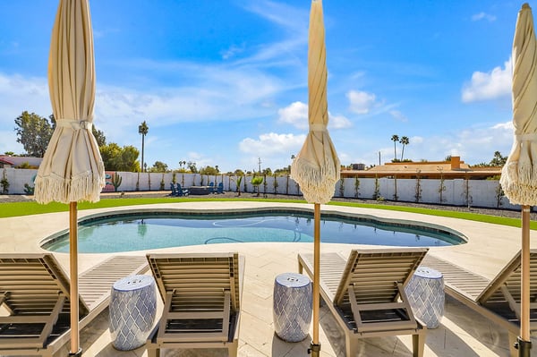 Outdoor pool area