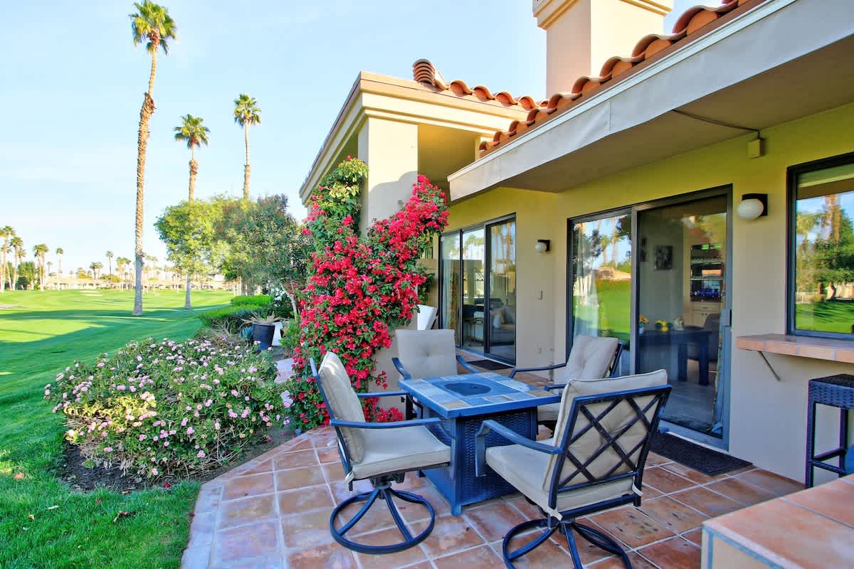 Outdoor seating to enjoy the weather