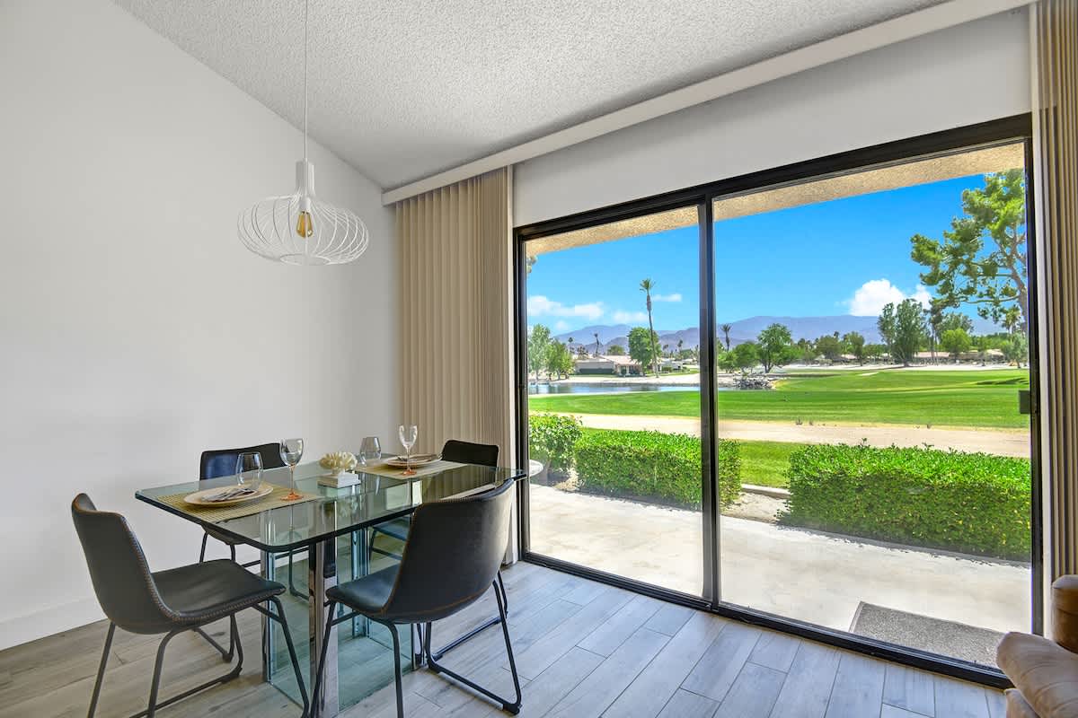 DINING TABLE WITH PATIO ENTRANCE
