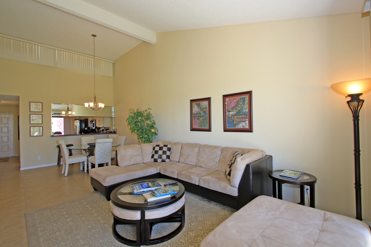Sink into the plush sectional and feel instantly at home in this bright, open living space—your perfect retreat after a day of adventure.